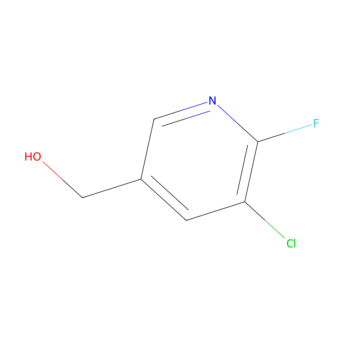 (5-Chloro-6-fluoropyridin-3-yl)methanol molecular structure, CAS 1217554-18-1