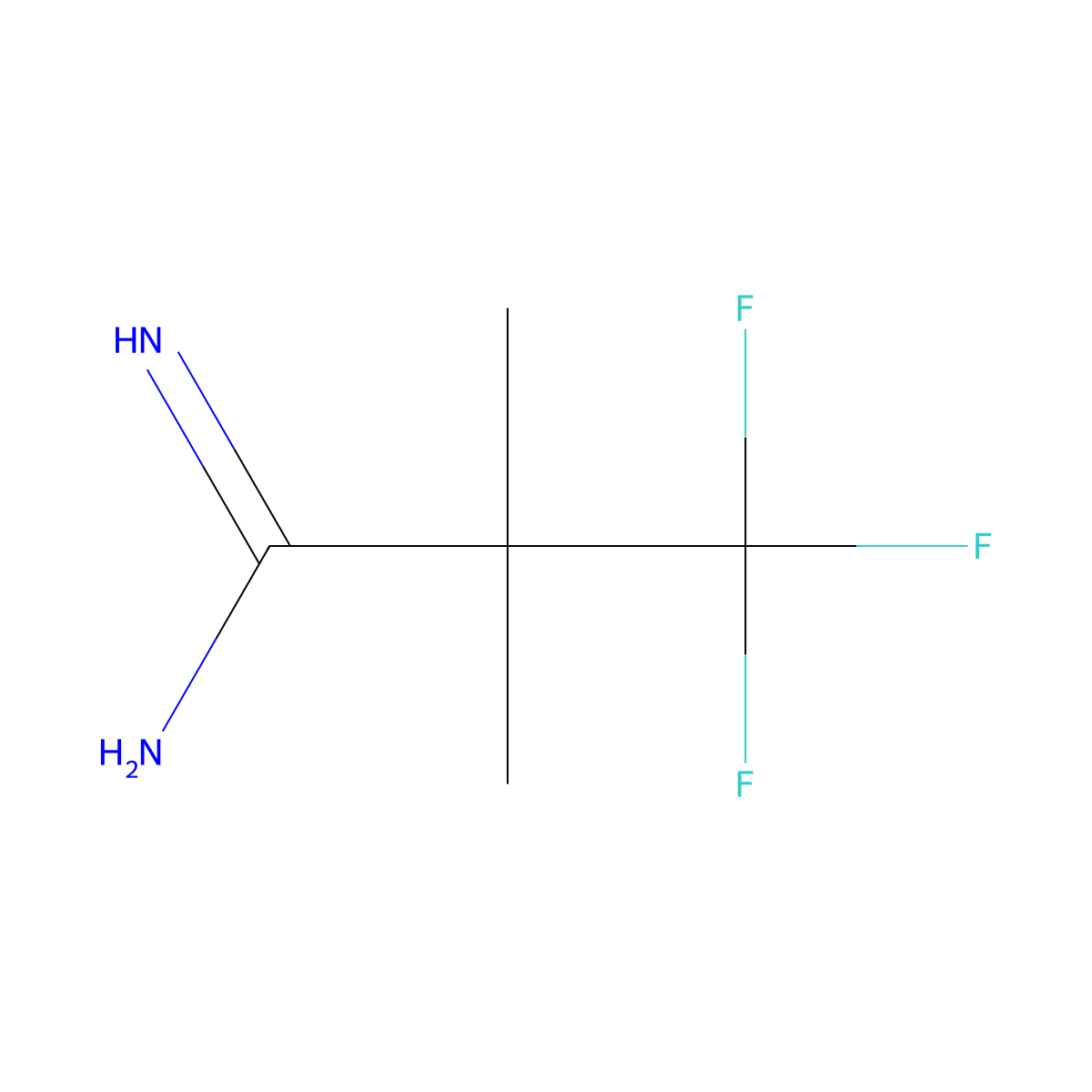 3,3,3-Trifluoro-2,2-dimethylpropanimidamide molecular structure, CAS 1217599-21-7