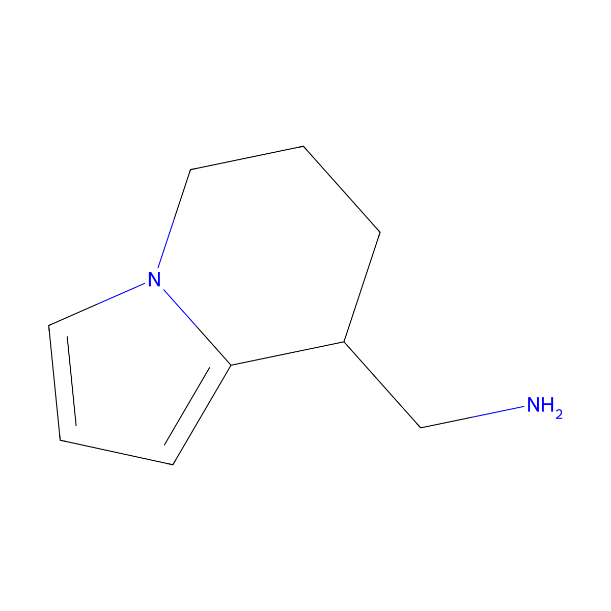 (S)-(5,6,7,8-Tetrahydroindolizin-8-yl)methanamine molecular structure, CAS 1217602-14-6