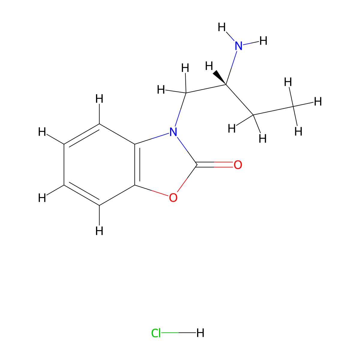 3-((R)-2-Amino-butyl)-3H-benzooxazol-2-one hydrochloride molecular structure, CAS 1217602-34-0