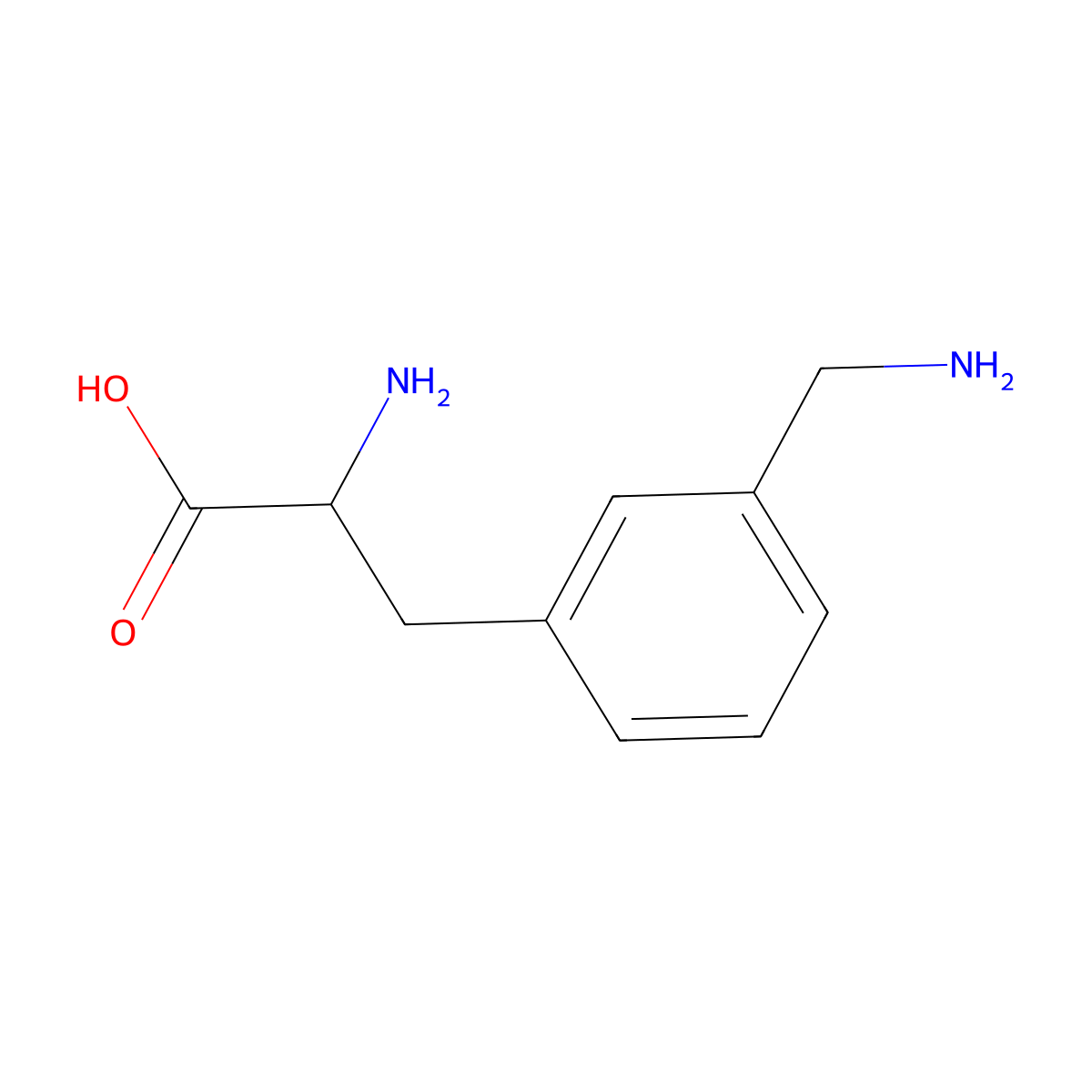 (2R)-2-amino-3-[3-(aminomethyl)phenyl]propanoic Acid molecular structure, CAS 1217607-94-7