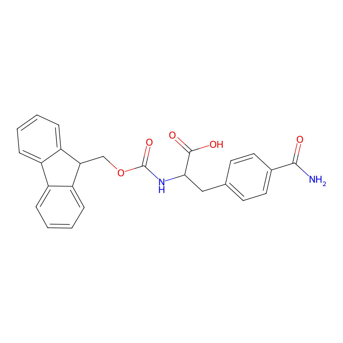 Fmoc-D-4-Carbamoylphe molecular structure, CAS 1217610-39-3