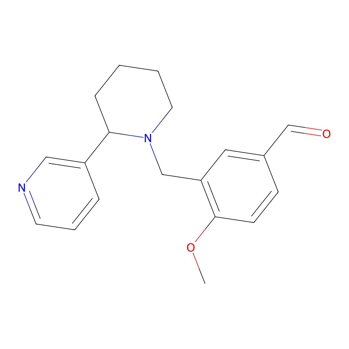 (S)-4-methoxy-3-((2-(pyridin-3-yl)piperidin-1-yl)methyl)benzaldehyde molecular structure, CAS 1217615-60-5