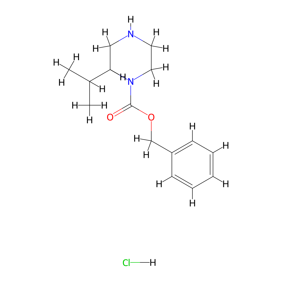 (R)-Benzyl 2-isopropylpiperazine-1-carboxylate hydrochloride molecular structure, CAS 1217618-41-1