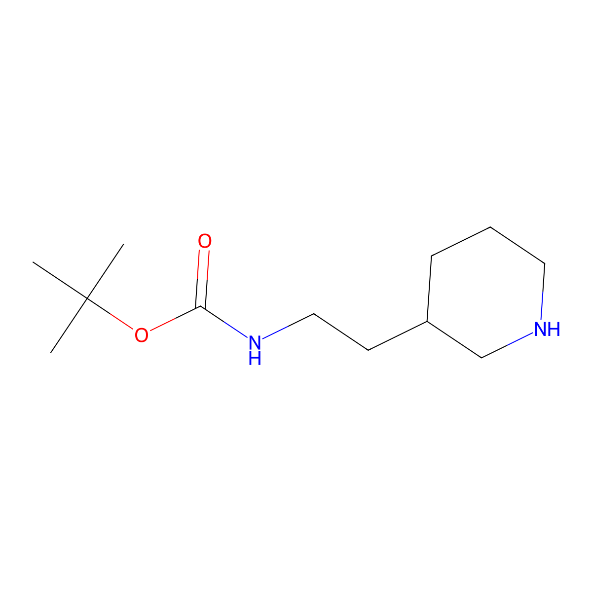 tert-butyl (S)-(2-(piperidin-3-yl)ethyl)carbamate molecular structure, CAS 1217625-83-6