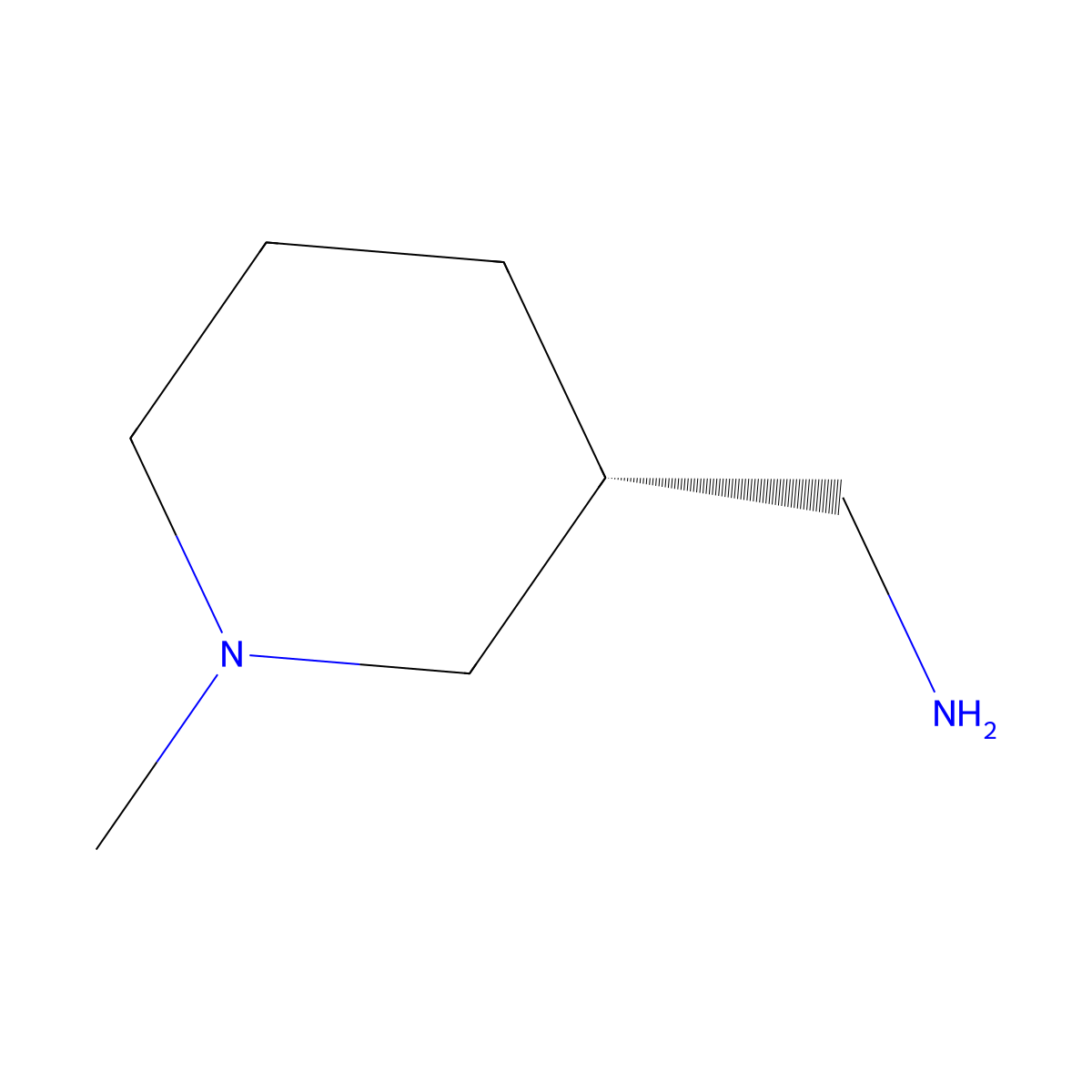 (R)-1-Methyl-3-aminomethyl-piperidine molecular structure, CAS 1217627-70-7