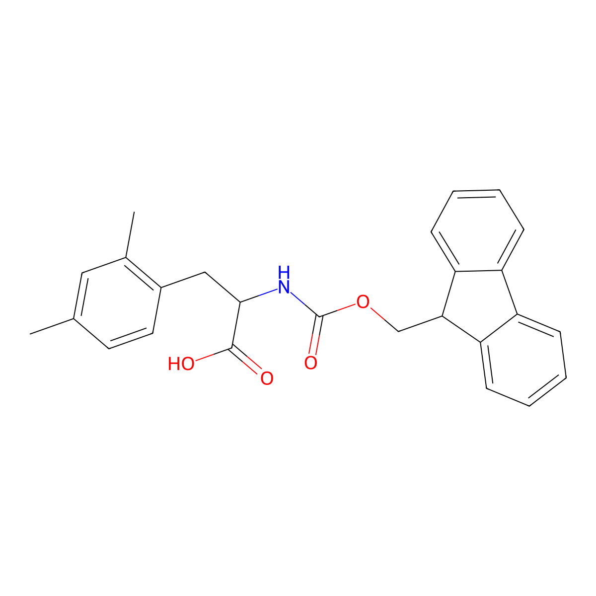 Fmoc-2,4-Dimethyl-D-phenylalanine molecular structure, CAS 1217627-86-5