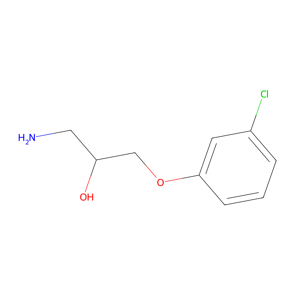 (S)-1-(3-chlorophenoxy)-3-aminopropan-2-ol molecular structure, CAS 1217635-76-1