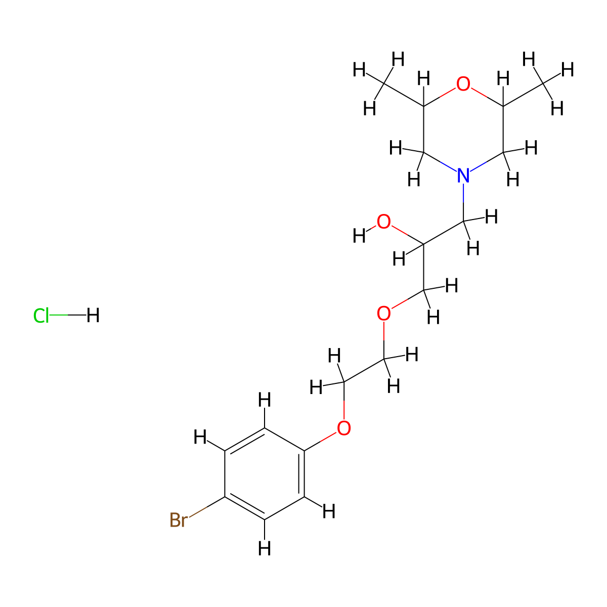 1-(2-(4-Bromophenoxy)ethoxy)-3-(2,6-dimethylmorpholino)propan-2-ol hydrochloride molecular structure, CAS 1217636-10-6