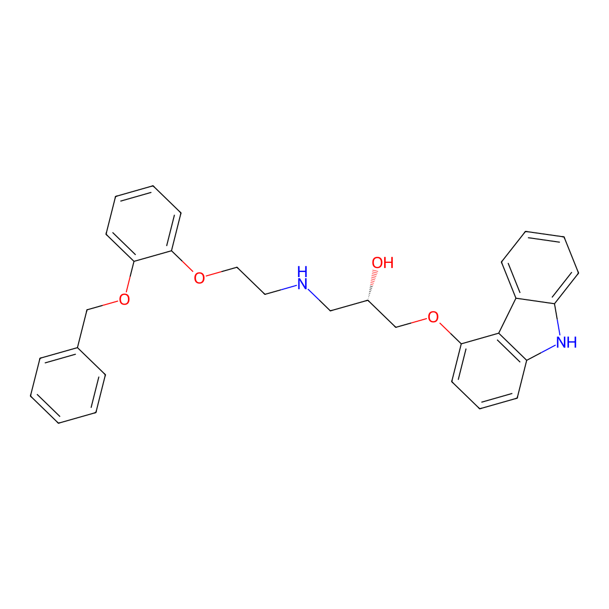 (S)-(-)-O-Benzyl-O-desmethylcarvedilol molecular structure, CAS 1217640-12-4
