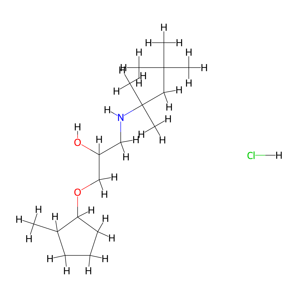 1-[(2-Methylcyclopentyl)oxy]-3-[(2,4,4-trimethylpentan-2-YL)amino]propan-2-OL hydrochloride molecular structure, CAS 1217640-75-9