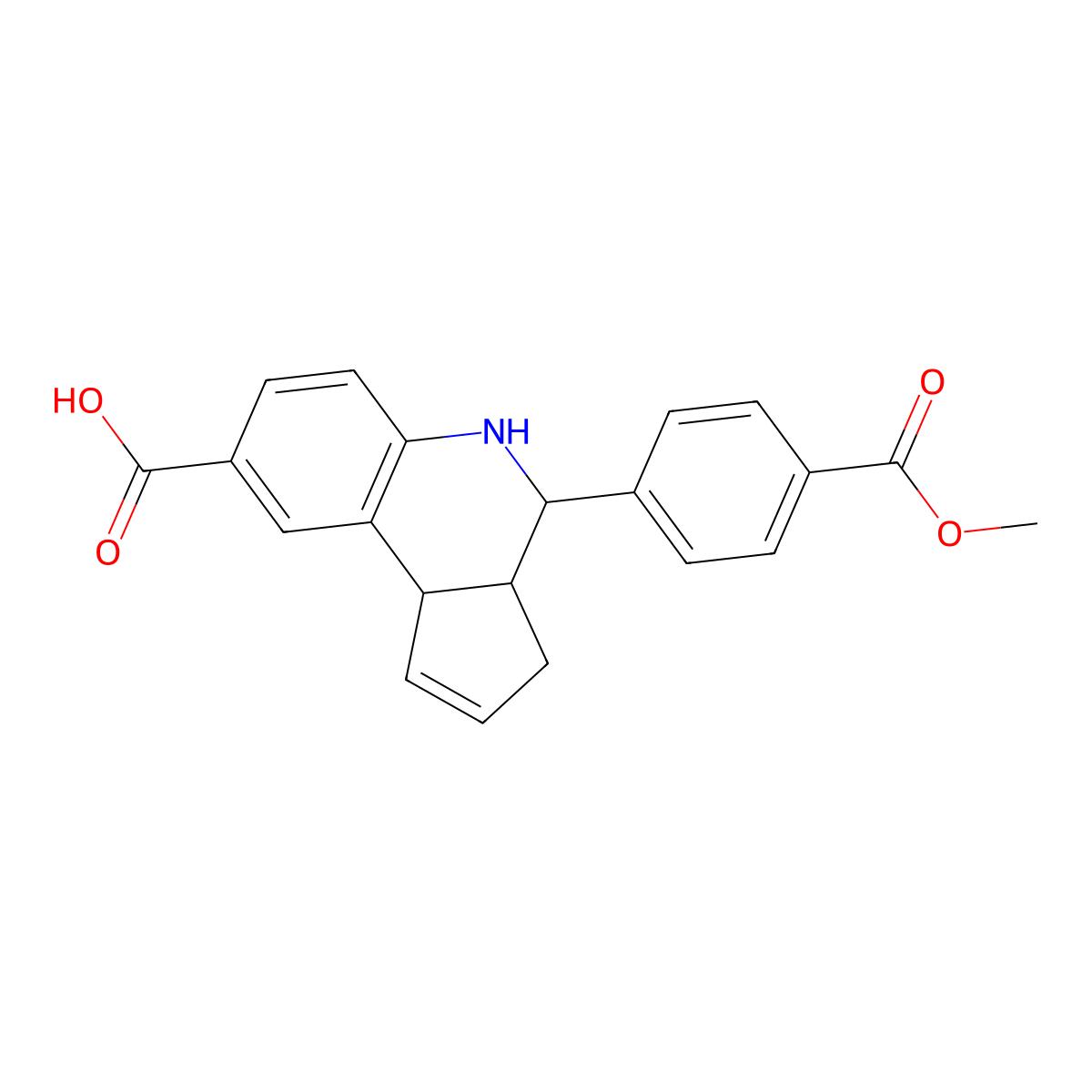 (3aS,4R,9bR)-4-[4-(methoxycarbonyl)phenyl]-3a,4,5,9b-tetrahydro-3H-cyclopenta[c]quinoline-8-carboxylic acid molecular structure, CAS 1217642-73-3