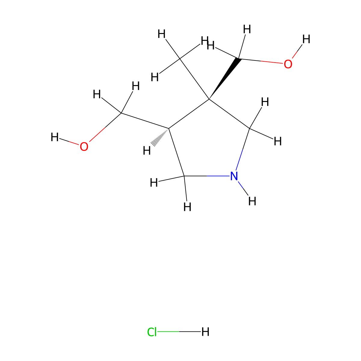 [(3R,4S)-3-methylpyrrolidine-3,4-diyl]dimethanol hydrochloride molecular structure, CAS 1217643-22-5