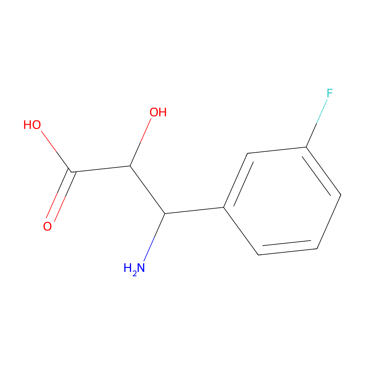 (2S,3S)-3-Amino-3-(3-fluorophenyl)-2-hydroxypropanoic acid molecular structure, CAS 1217649-15-4