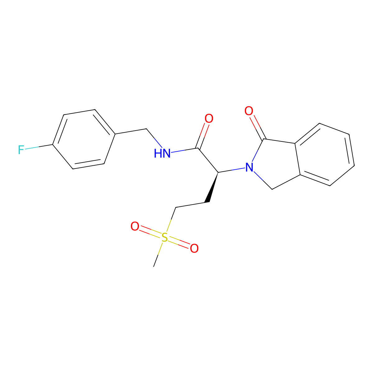 N-[(4-Fluorophenyl)methyl]-4-methanesulfonyl-2-(1-oxo-2,3-dihydro-1H-isoindol-2-YL)butanamide molecular structure, CAS 1217651-30-3