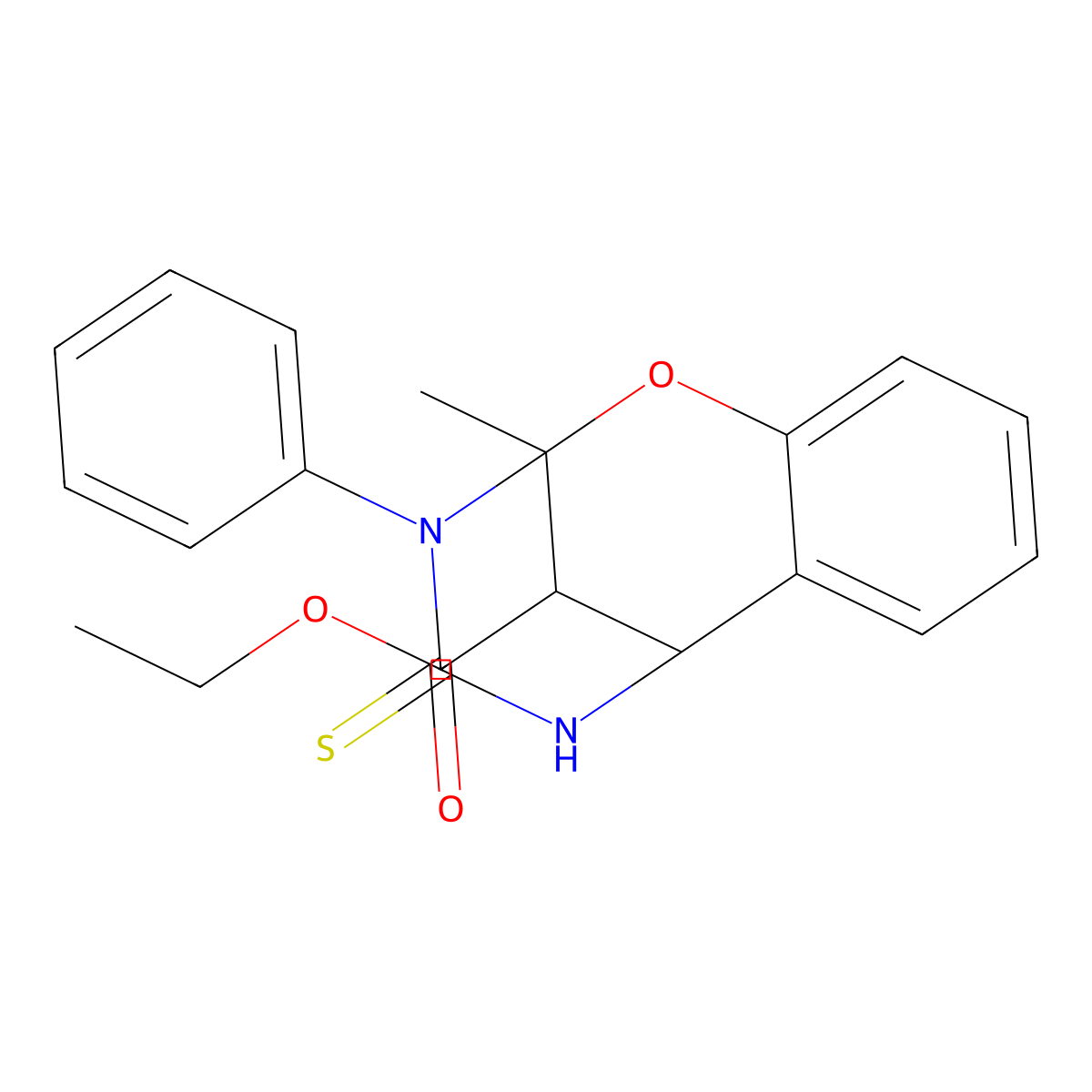 ethyl 2-methyl-3-phenyl-4-thioxo-3,4,5,6-tetrahydro-2H-2,6-methano-1,3,5-benzoxadiazocine-11-carboxylate molecular structure, CAS 1217652-04-4