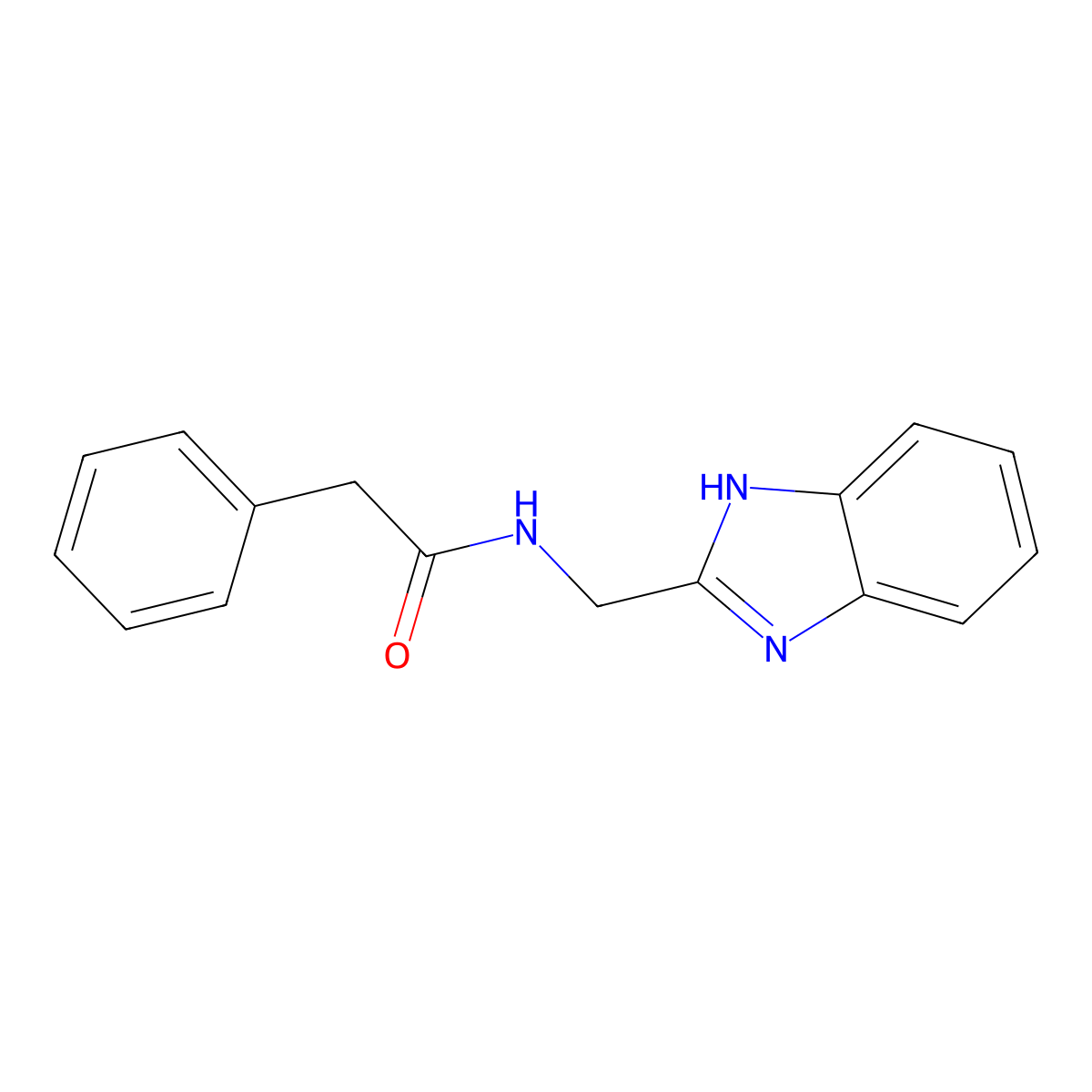 N-(1H-benzimidazol-2-ylmethyl)-2-phenylacetamide molecular structure, CAS 121766-69-6