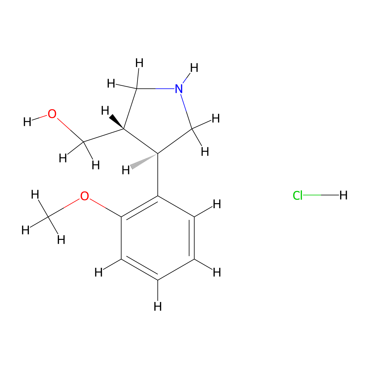 [(3S,4R)-4-(2-Methoxyphenyl)pyrrolidin-3-yl]-methanol hydrochloride molecular structure, CAS 1217660-06-4