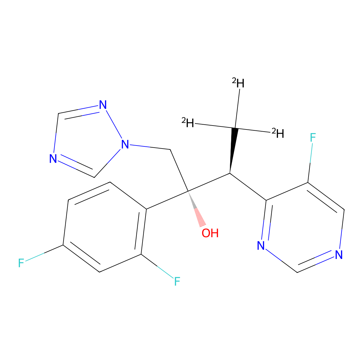 Voriconazole-d3 molecular structure, CAS 1217661-14-7