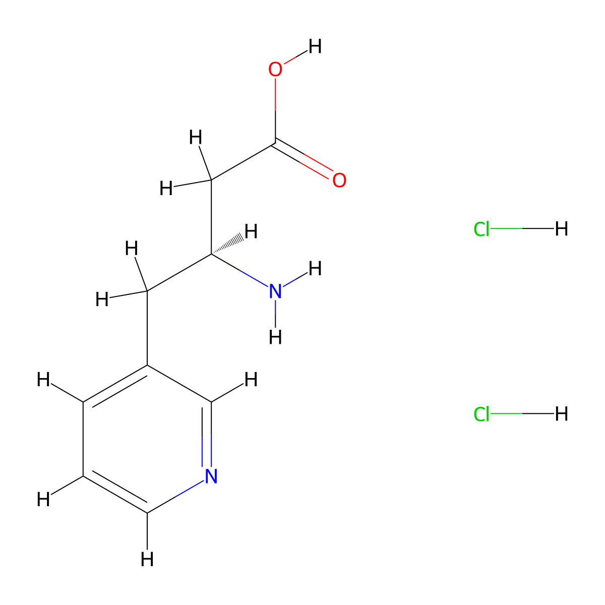 (S)-3-Amino-4-(pyridin-3-yl)butanoic acid dihydrochloride molecular structure, CAS 1217661-66-9