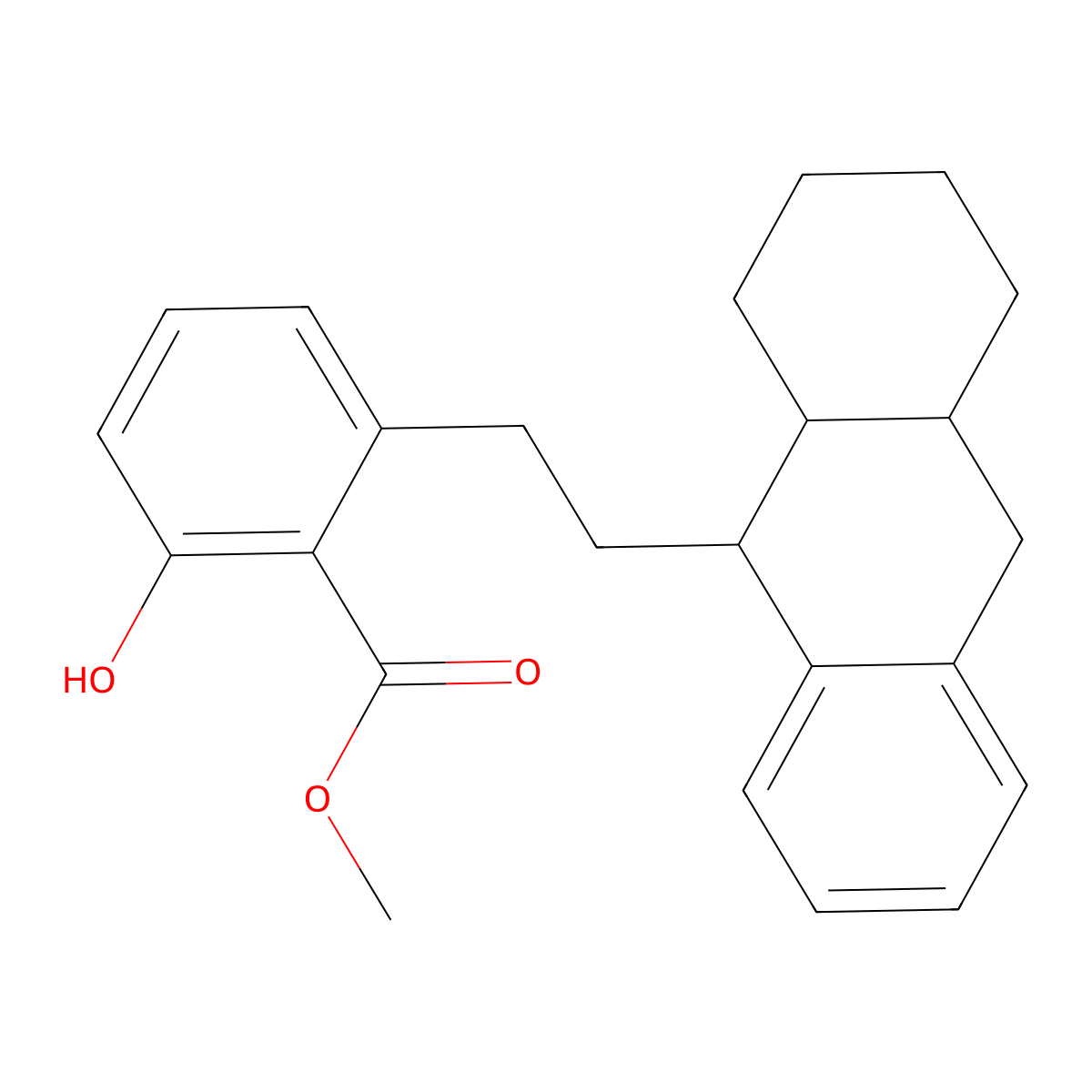 2-Hydroxy-6-[2-(1,2,3,4,4a,9,9a,10-octahydro-anthracen-9-yl)-ethyl]-benzoic acid methyl ester molecular structure, CAS 1217661-95-4