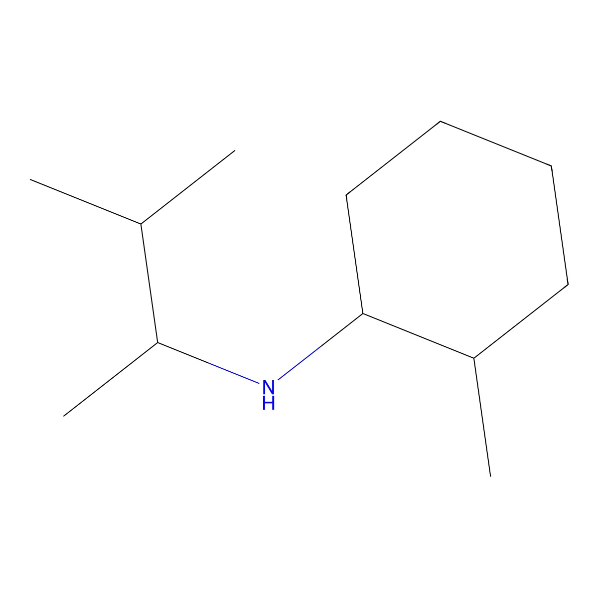 2-methyl-N-(3-methylbutan-2-yl)cyclohexan-1-amine molecular structure, CAS 1217662-06-0