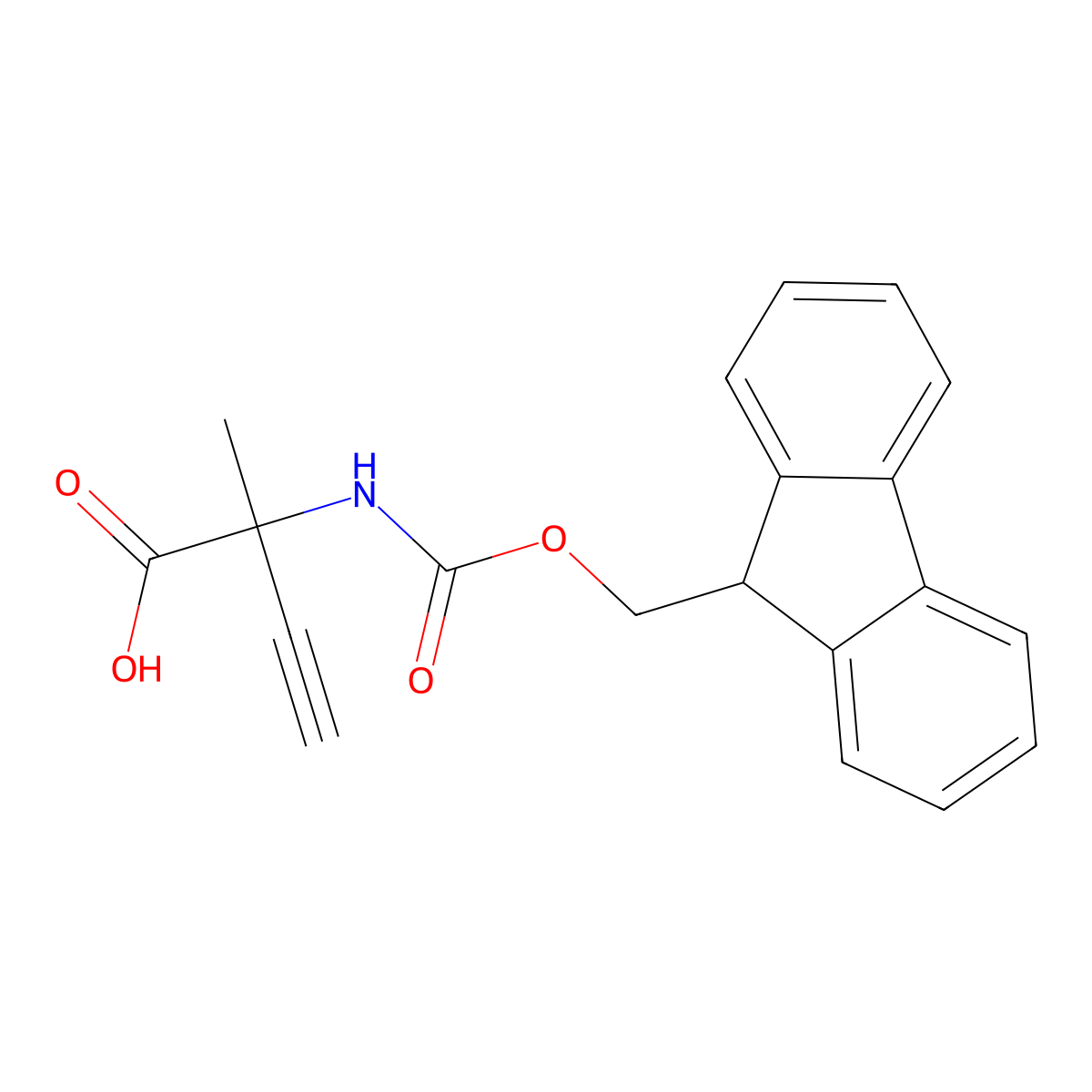 Fmoc-alpha-methyl-L-Propargylglycine molecular structure, CAS 1217662-67-3