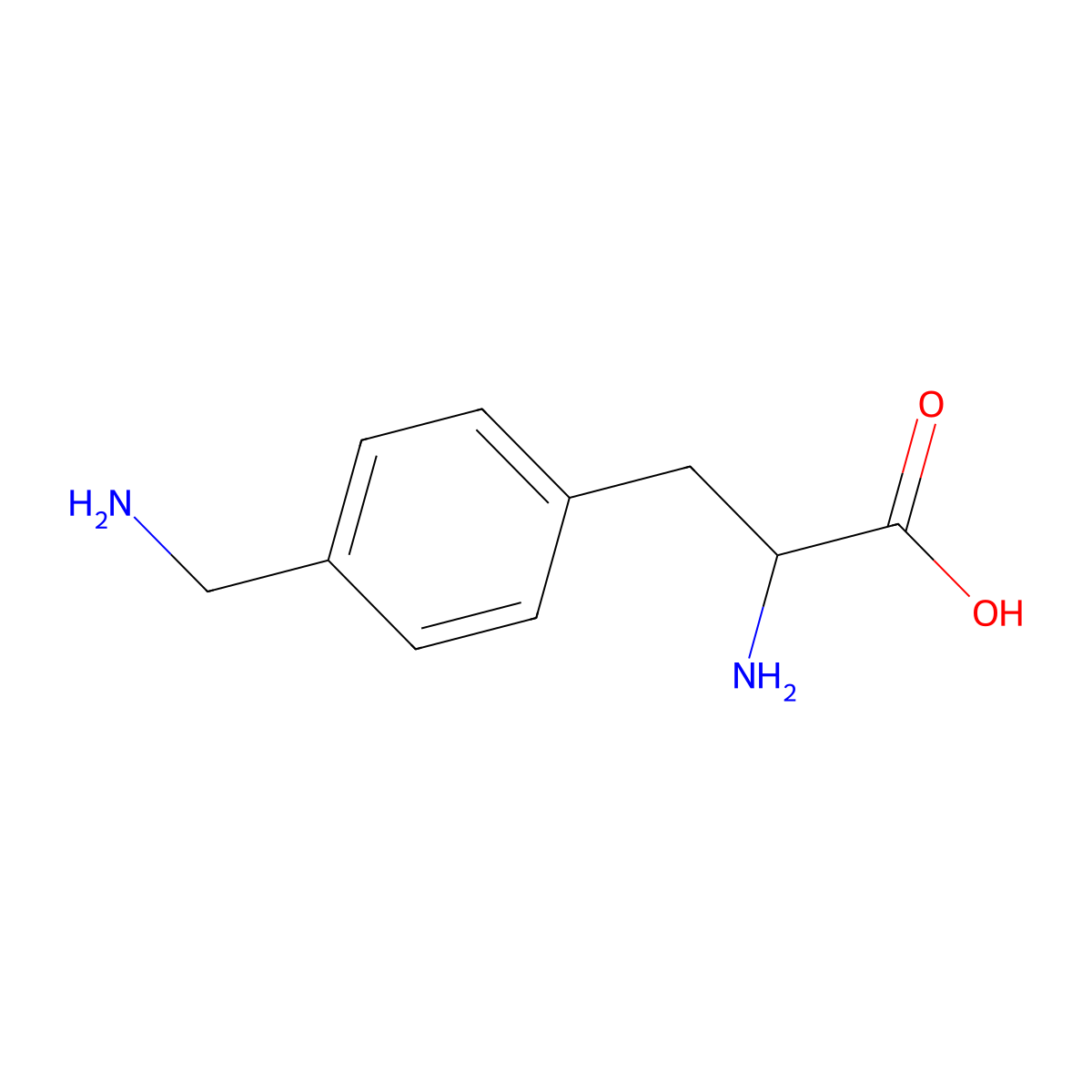 (R)-2-Amino-3-(4-(aminomethyl)phenyl)propanoic acid molecular structure, CAS 1217662-97-9