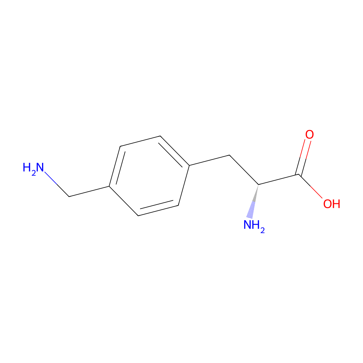 (R)-2-Amino-3-(4-(aminomethyl)phenyl)propanoic acid molecular structure, CAS 1217662-97-9