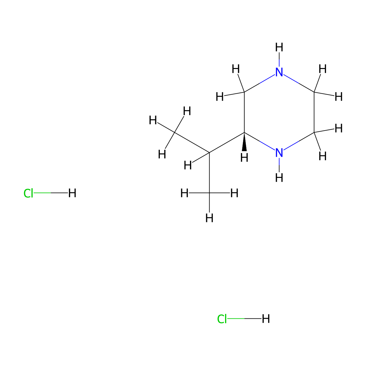 (R)-2-Isopropylpiperazine dihydrochloride molecular structure, CAS 1217663-39-2