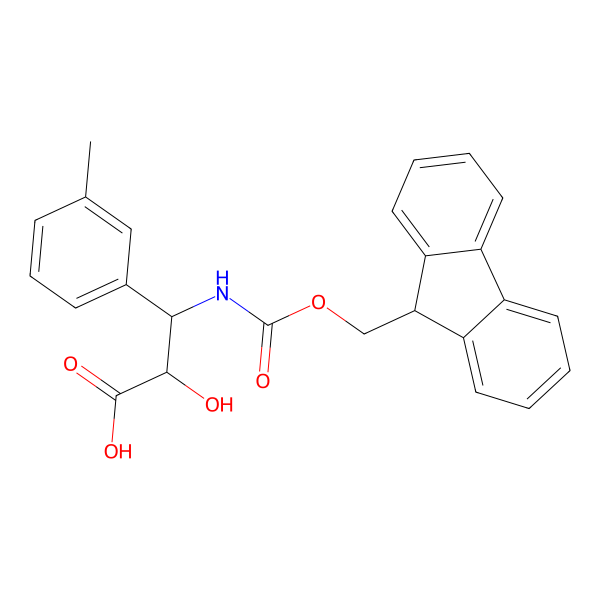 N-Fmoc-(2R,3R)-3-Amino-2-hydroxy-3-m-tolyl-propionic acid molecular structure, CAS 1217663-73-4