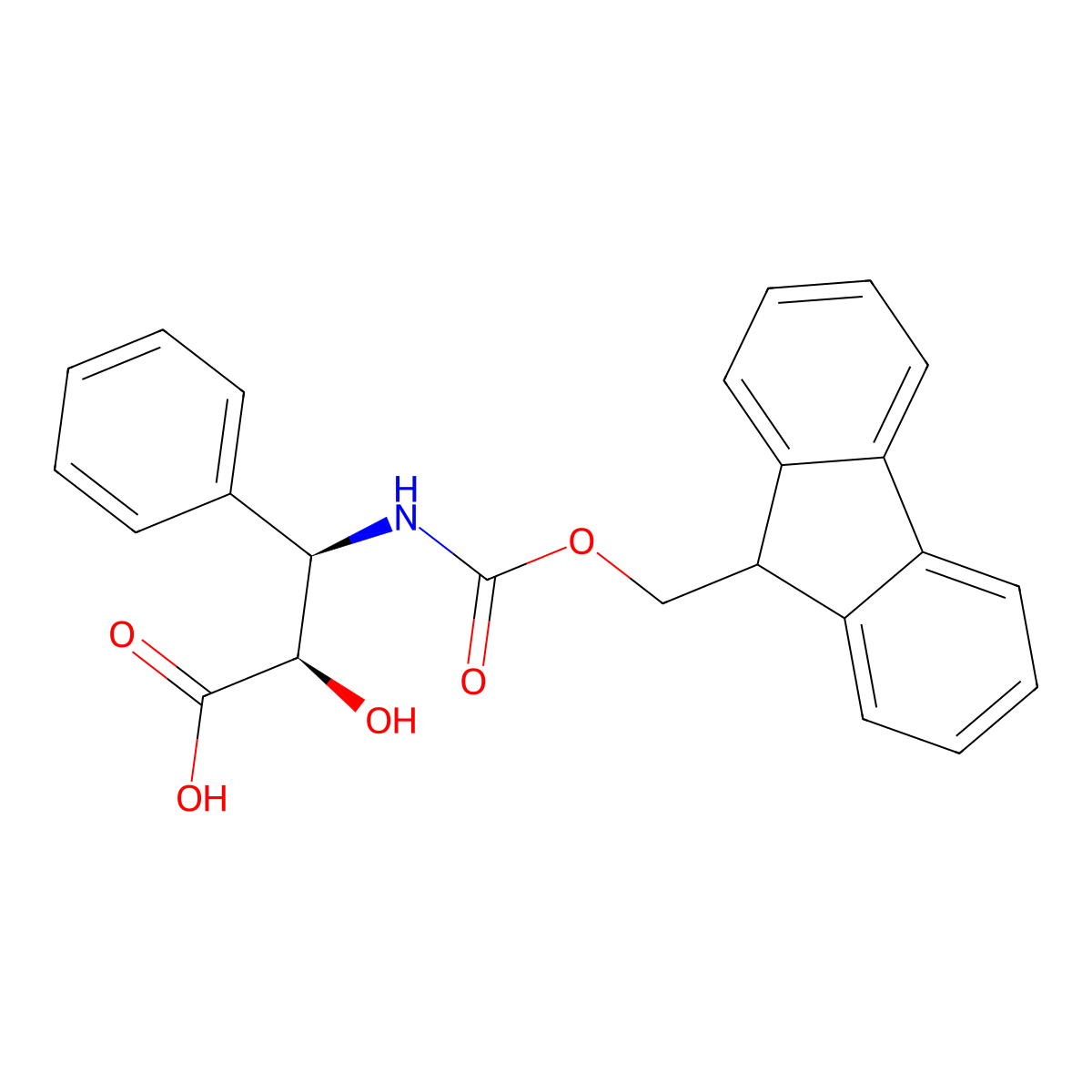 N-Fmoc-(2R,3R)-3-Amino-2-hydroxy-3-phenyl-propionic acid molecular structure, CAS 1217665-32-1