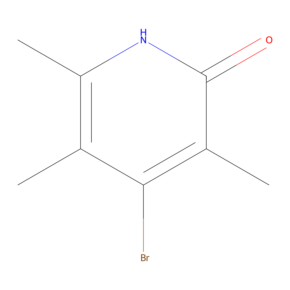 4-Bromo-3,5,6-trimethyl-1,2-dihydropyridin-2-one molecular structure, CAS 121767-78-0
