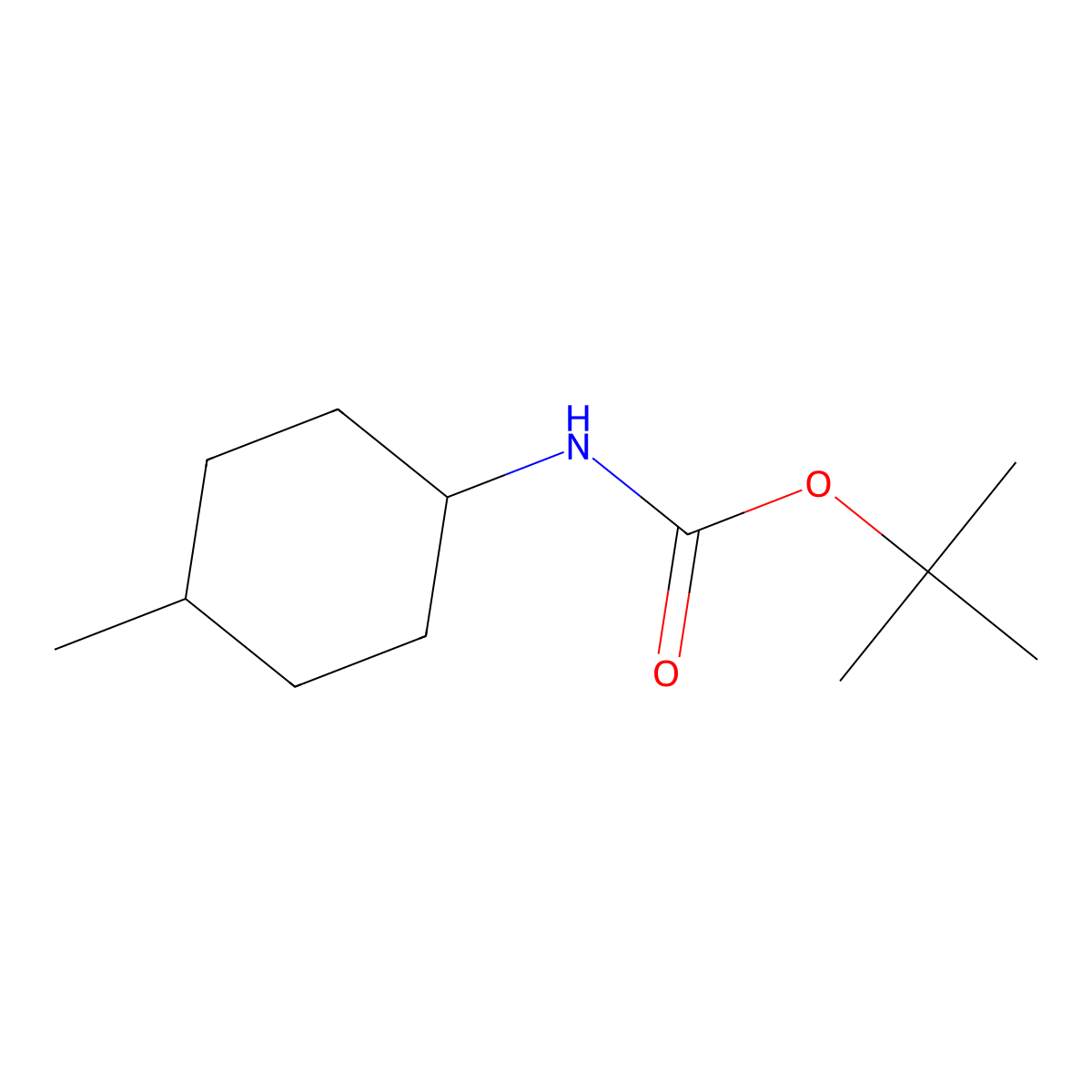 trans-(4-Methyl-cyclohexyl)-carbamic acid tert-butyl ester molecular structure, CAS 1217673-97-6