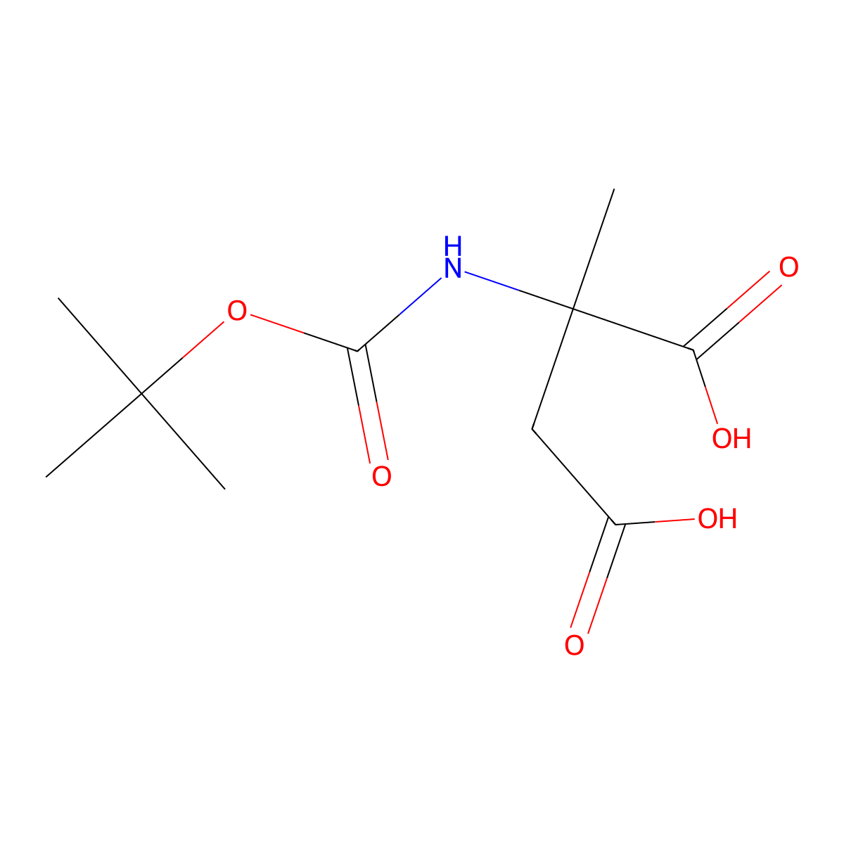 Boc-alpha-methyl-L-aspartic acid molecular structure, CAS 1217679-66-7
