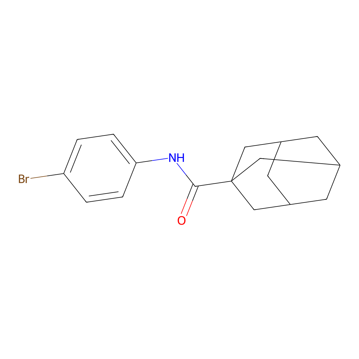 N-(4-Bromophenyl)-1-adamantanecarboxamide molecular structure, CAS 121768-29-4