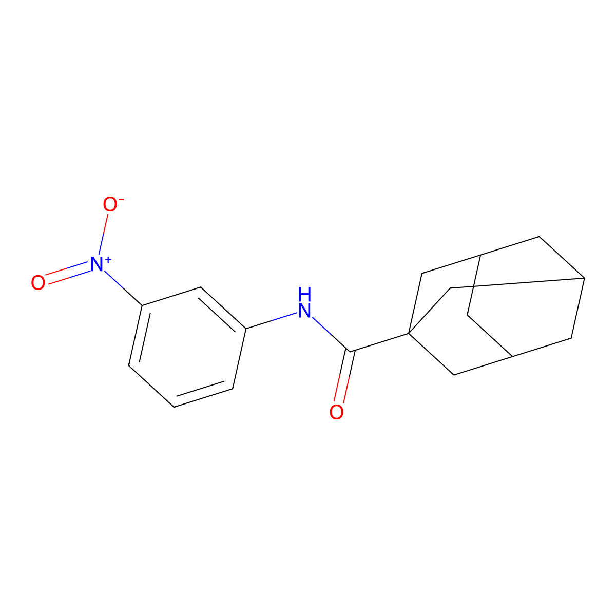 N-(3-nitrophenyl)adamantane-1-carboxamide molecular structure, CAS 121768-32-9