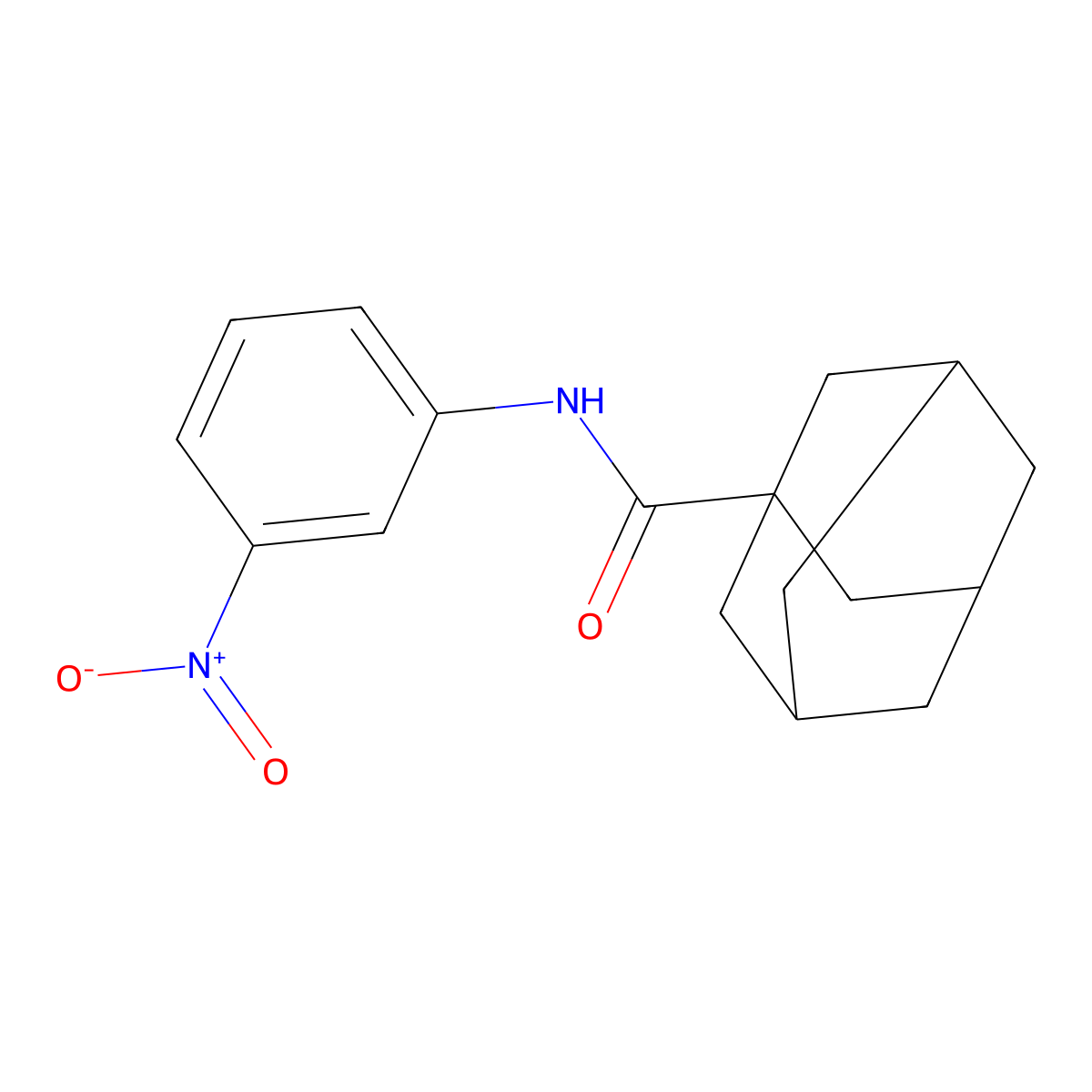 N-(3-nitrophenyl)adamantane-1-carboxamide molecular structure, CAS 121768-32-9