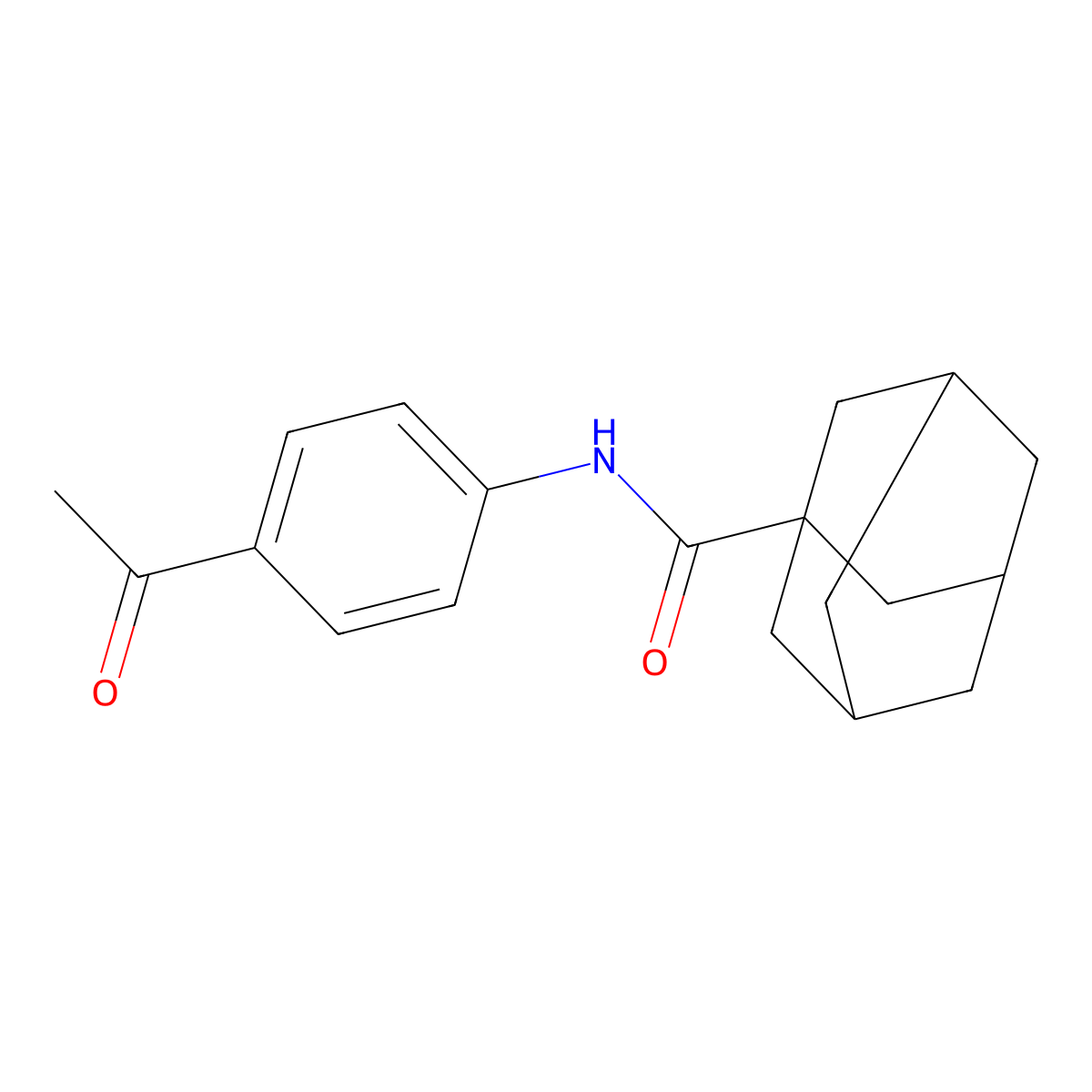 N-(4-acetylphenyl)adamantane-1-carboxamide molecular structure, CAS 121768-33-0