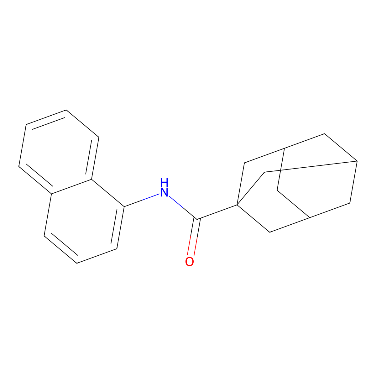N-(1-Naphthyl)-1-adamantanecarboxamide molecular structure, CAS 121768-37-4