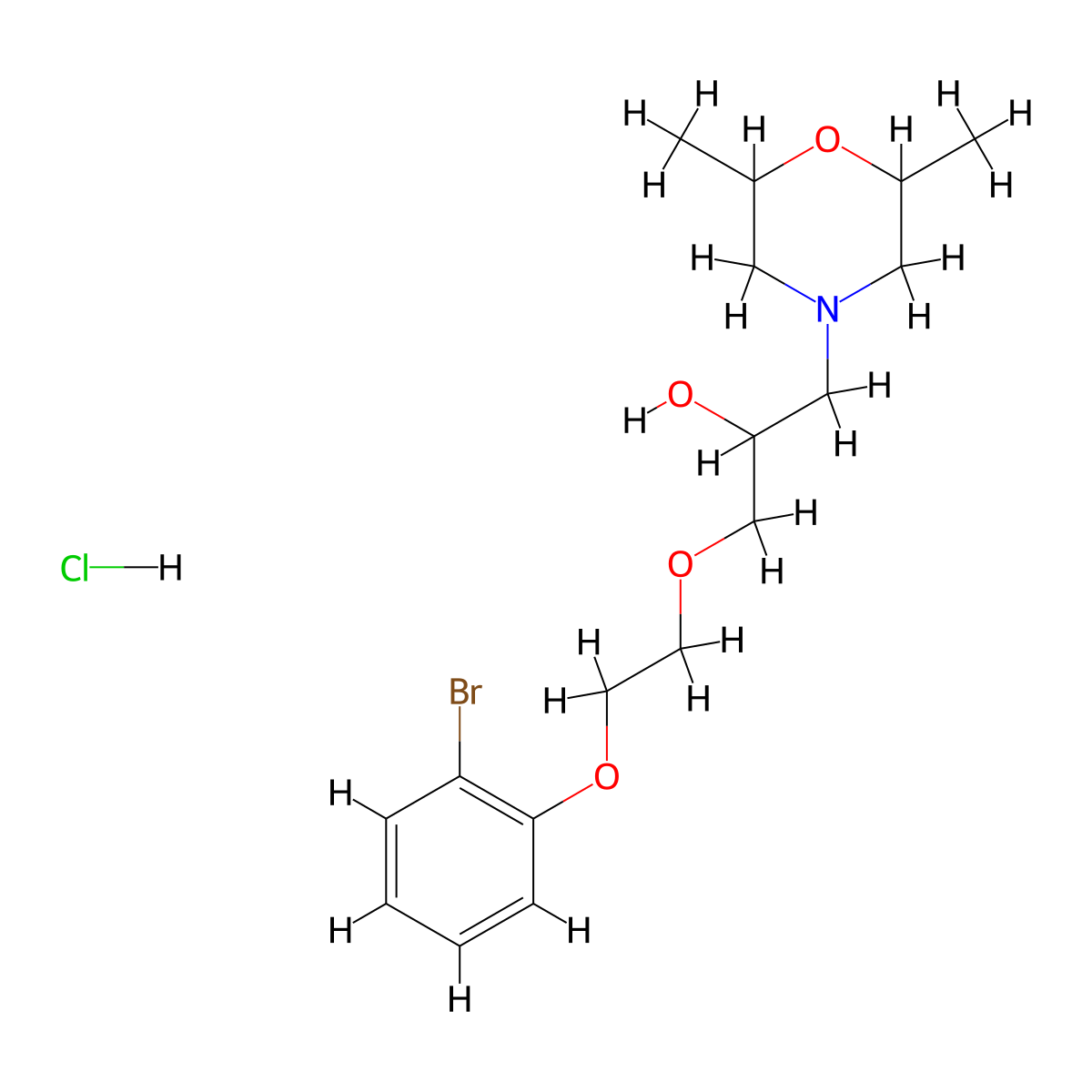 1-(2-(2-Bromophenoxy)ethoxy)-3-(2,6-dimethylmorpholino)propan-2-ol hydrochloride molecular structure, CAS 1217681-88-3