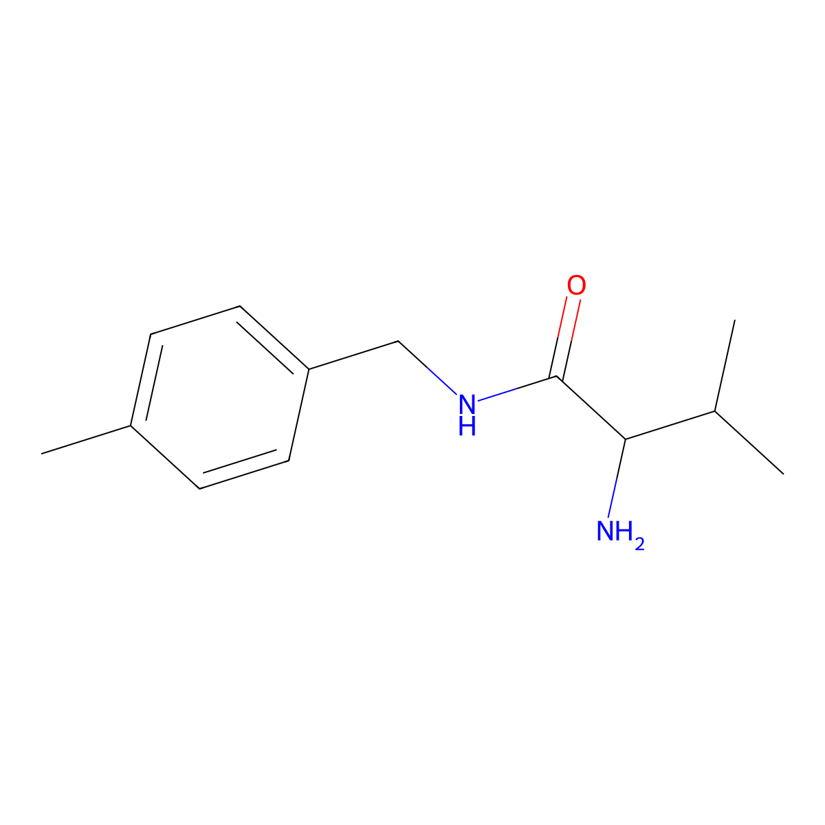(S)-2-Amino-3-methyl-N-(4-methyl-benzyl)-butyramide molecular structure, CAS 1217683-71-0