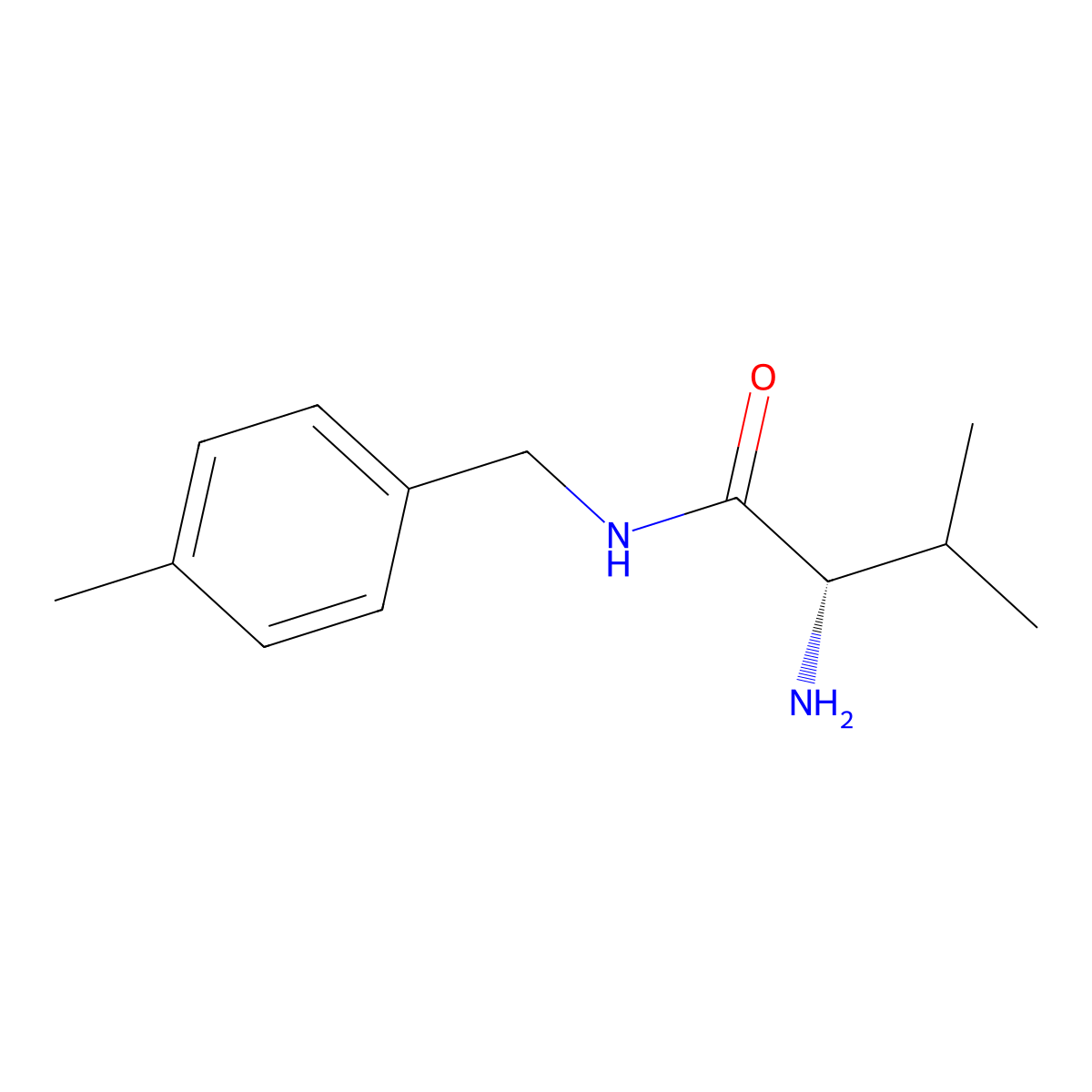 (S)-2-Amino-3-methyl-N-(4-methyl-benzyl)-butyramide molecular structure, CAS 1217683-71-0