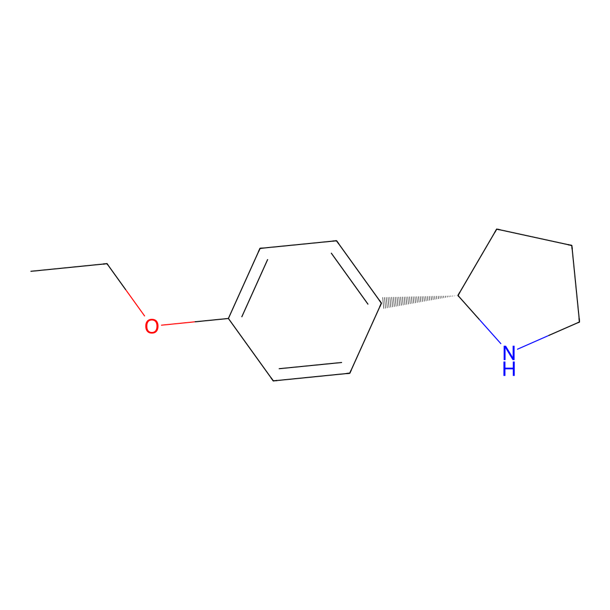 (S)-2-(4-Ethoxyphenyl)pyrrolidine molecular structure, CAS 1217689-39-8