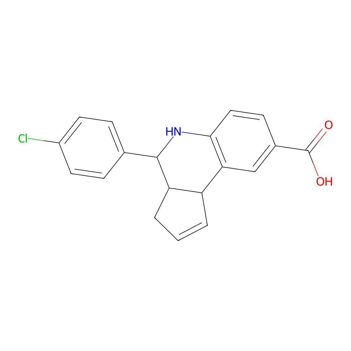 (3aS,4R,9bR)-4-(4-chlorophenyl)-3a,4,5,9b-tetrahydro-3H-cyclopenta[c]quinoline-8-carboxylic acid molecular structure, CAS 1217692-02-8