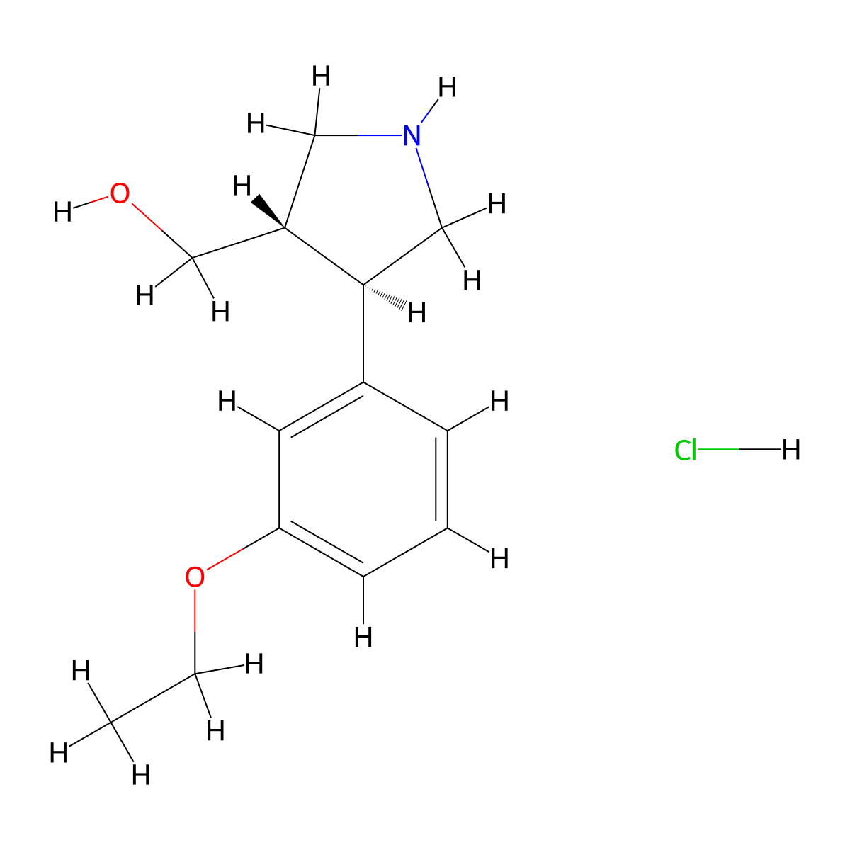 [(3S,4R)-4-(3-Ethoxyphenyl)pyrrolidin-3-yl]-methanol hydrochloride molecular structure, CAS 1217692-14-2