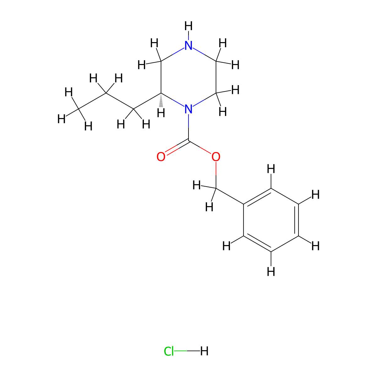 (S)-Benzyl 2-propylpiperazine-1-carboxylate hydrochloride molecular structure, CAS 1217693-52-1