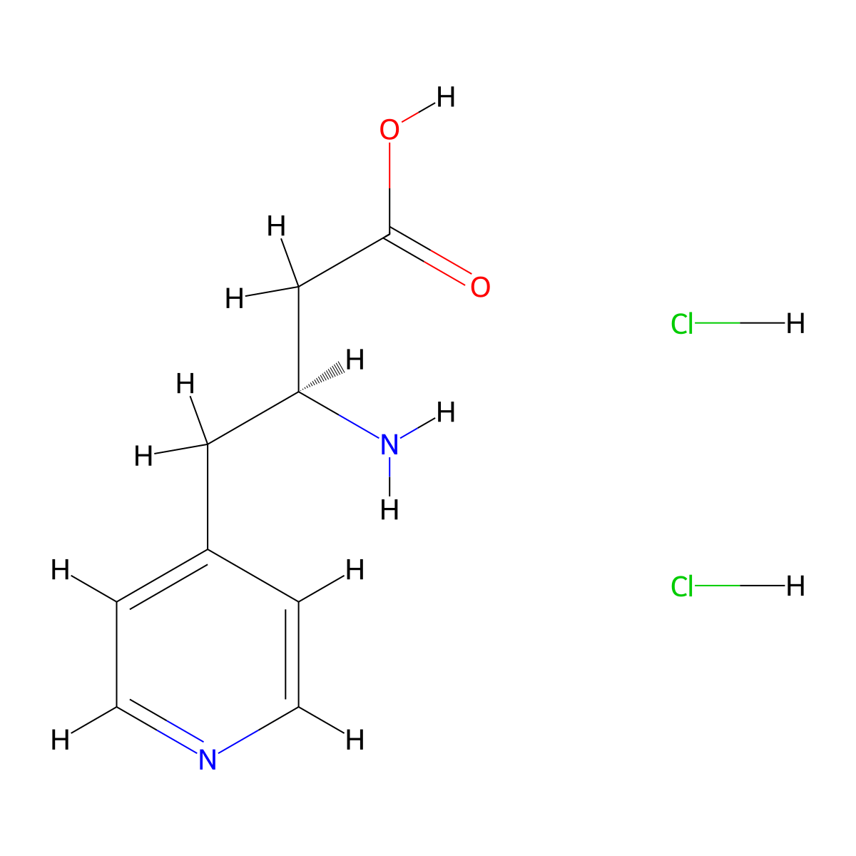 (S)-3-Amino-4-(pyridin-4-yl)butanoic acid dihydrochloride molecular structure, CAS 1217695-46-9