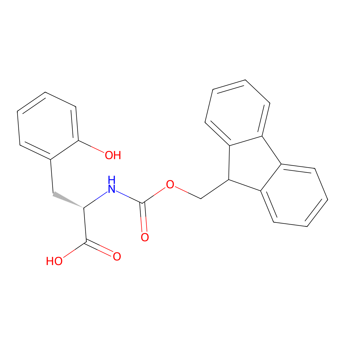 Fmoc-L-phe(2-OH)-OH molecular structure, CAS 1217697-92-1