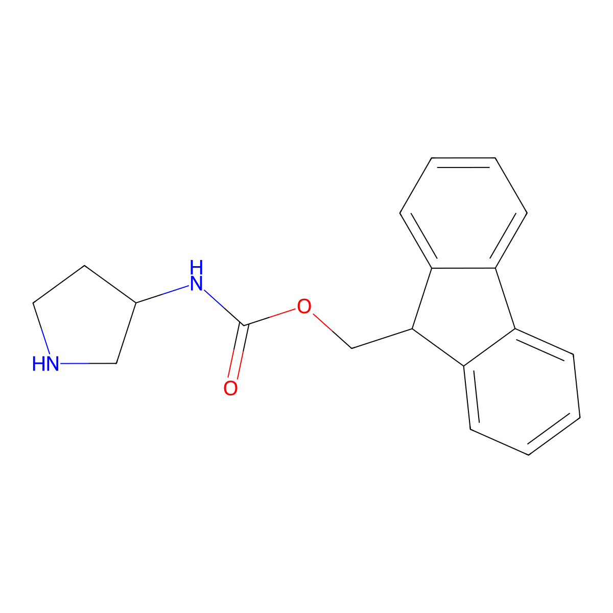 (R)-3-(Fmoc-amino)pyrrolidine HCl molecular structure, CAS 1217698-49-1